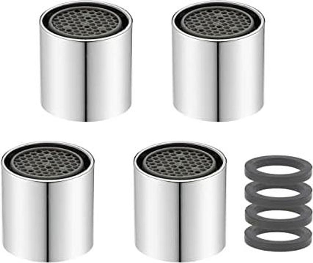 Chedin M16/M18/M18,5/M20/M22 Strahlregler Mischdüse Luftsprudler, 4-teiliges Set Wasserhahn Bubbler, Mischpatrone Armaturensieb, Honeycomb Auslauf...