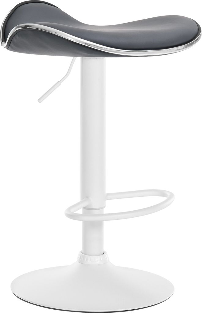 Barhocker HLO-CP48 Kunstleder weiß grau