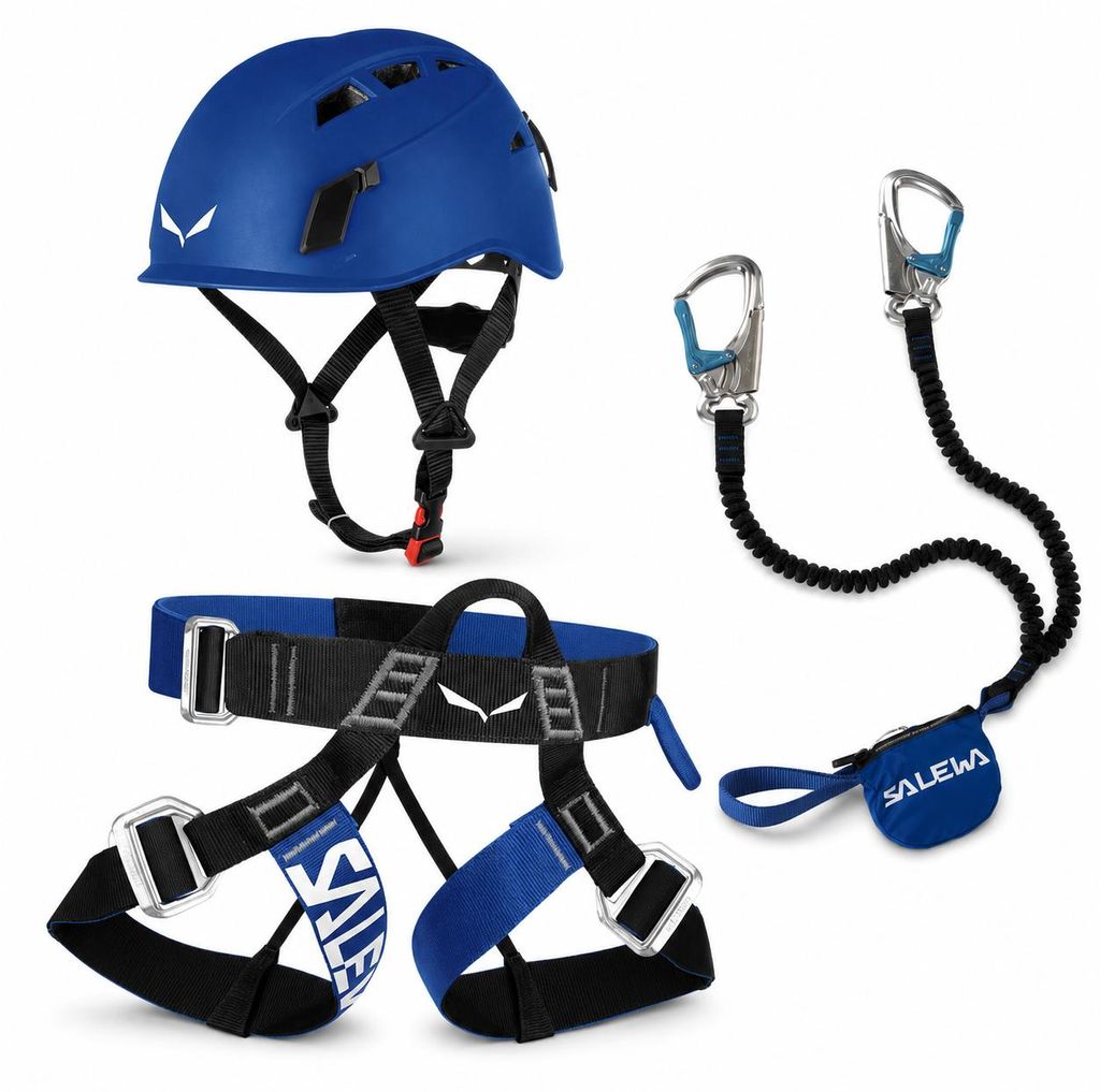 Salewa Klettergurt Klettersicherung für Klettersteig Produktbild  KI-generiertes Bild