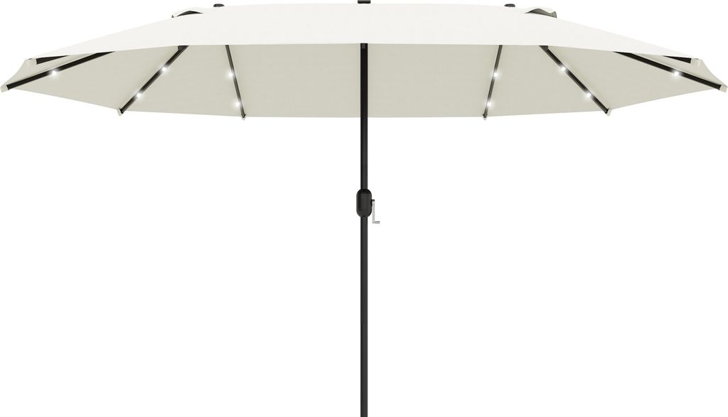 Sonnenschirm Oval Cremeweiß 440 x 256 cm