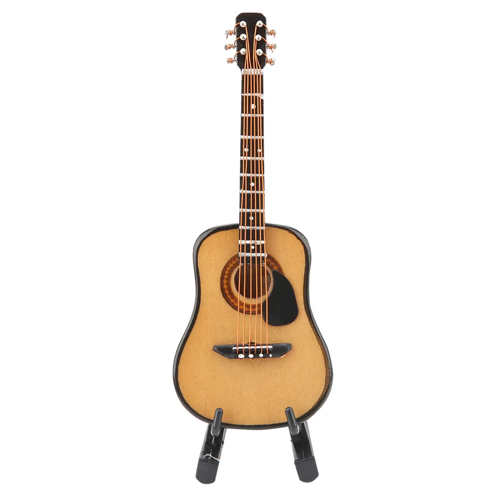 Chitarra, modello di chitarra decorato, modello di chitarra in miniatura, espositore di mini chitarra, modello di mini chitarra