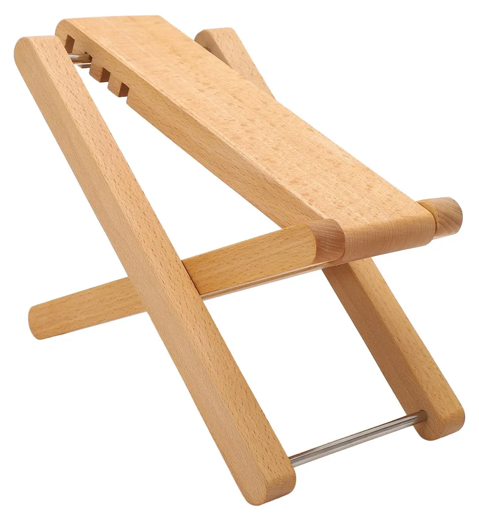 Support de pied pour guitare classique bois pliable hauteur ajustable - 10