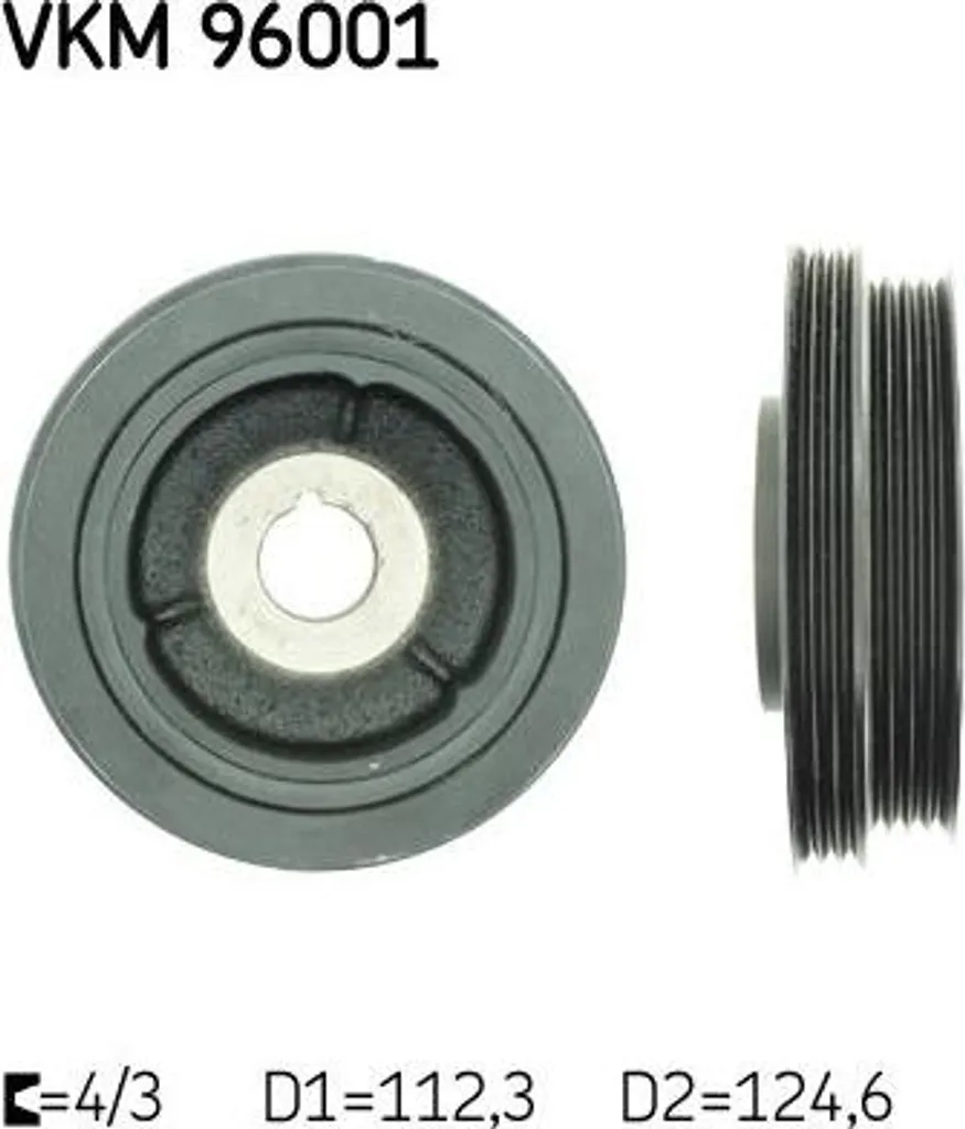 Poulie de vilebrequin SKF VKM 96001 : stoppez les bruits moteur OE