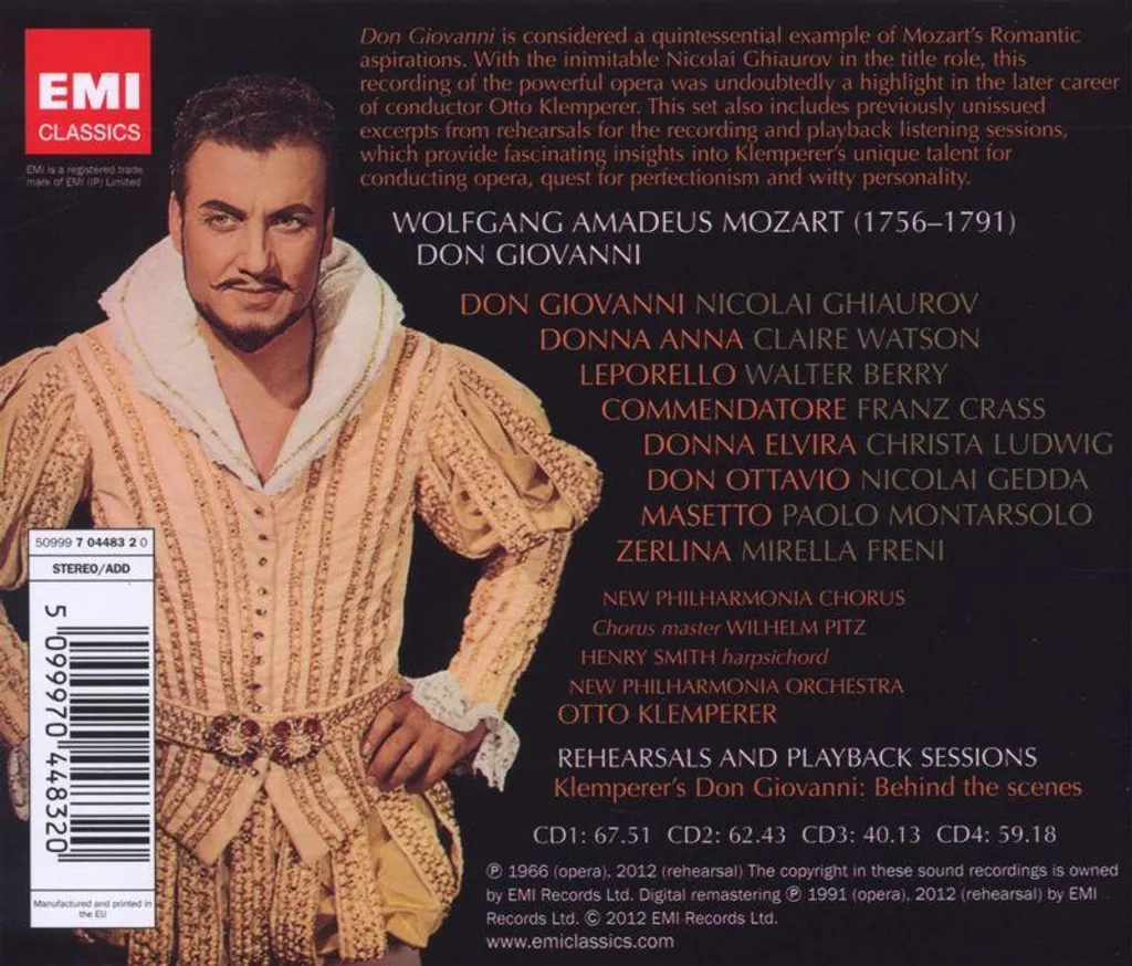 Réduction pour piano Don Giovanni extraits de répétition de Mozart
