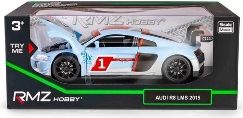 Modèle Réduit Audi R8 2015 Bleu 1/32 DAFFI RMZ Jouet de Collection - 2