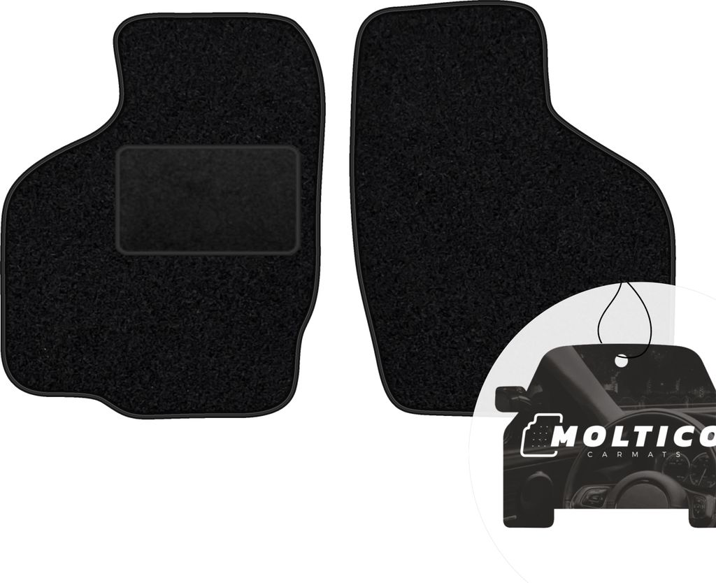 moto-MOLTICO Vorne Fußmatten Auto Velours Autoteppiche Schwarz Automatten Set 2-teilig passend für Suzuki Ignis 2003-2016