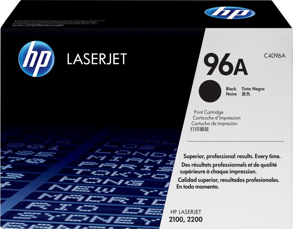 The image shows the packaging of an HP LaserJet toner cartridge.