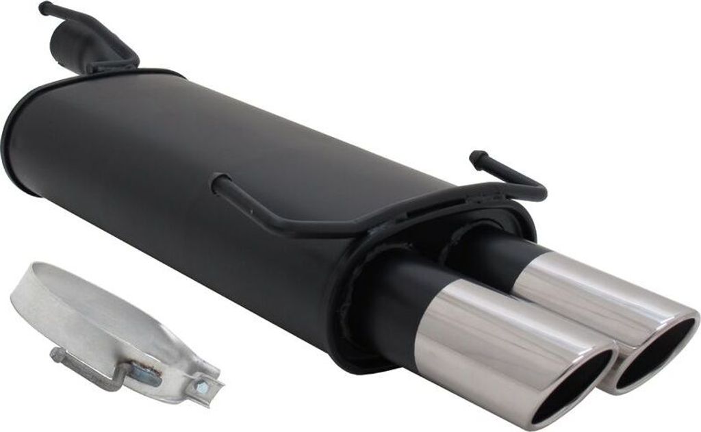 Novus Sportendschalldämpfer für Opel Kadett E Cabrio 2 x 76mm SR-Design