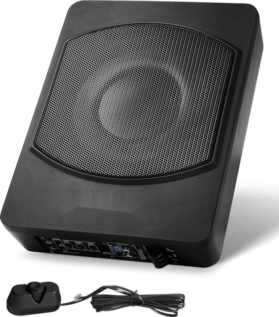 Untersitz-Auto-Subwoofer 240W - Schlankes Aktives Subwoofer-System 254mm - Kompakter Kfz-Bass-Lautsprecher