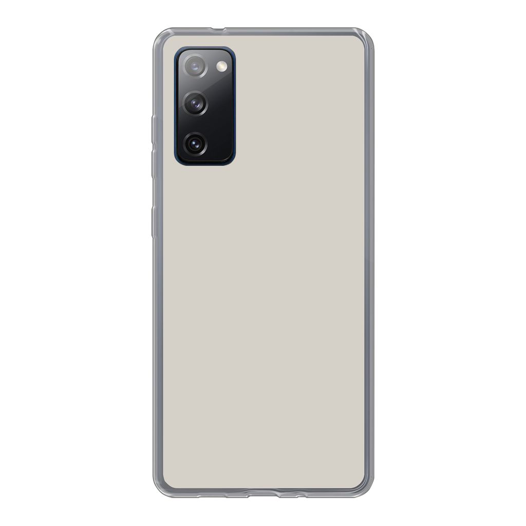 MuchoWow Handyhülle Schutzhülle Hülle für Samsung Galaxy S20 FE Grau - Hell - Herbst Silikon Softcase Handy Hülle - Abdeckung