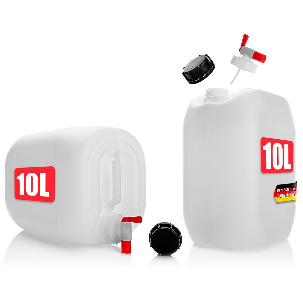 BigDean 2 Stück Wasserkanister 10L mit Auslaufhahn + Produktbild 