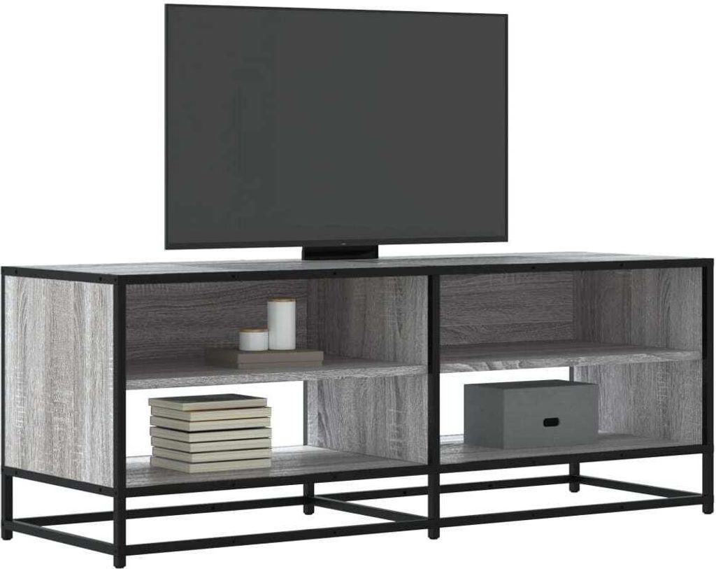 Maison Exclusive - TV-Schrank Grau Sonoma 120,5x40x46 cm Holzwerkstoff und Metall