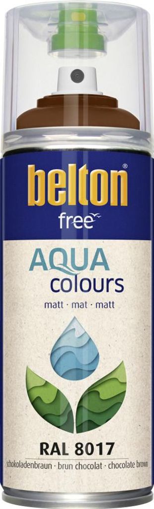 belton free Lackspray AQUAcolours 400 ml schokobraun matt