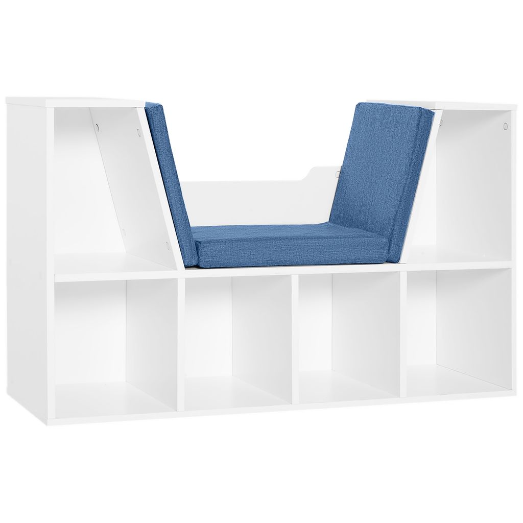 HOMCOM Bibliothèque banc 2 en 1 avec coussins de siège, Image du produit 