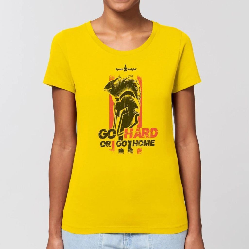 Sport-Knight Damen Fitness T-Shirt "Go Hard or Go Home" Organisch Premium