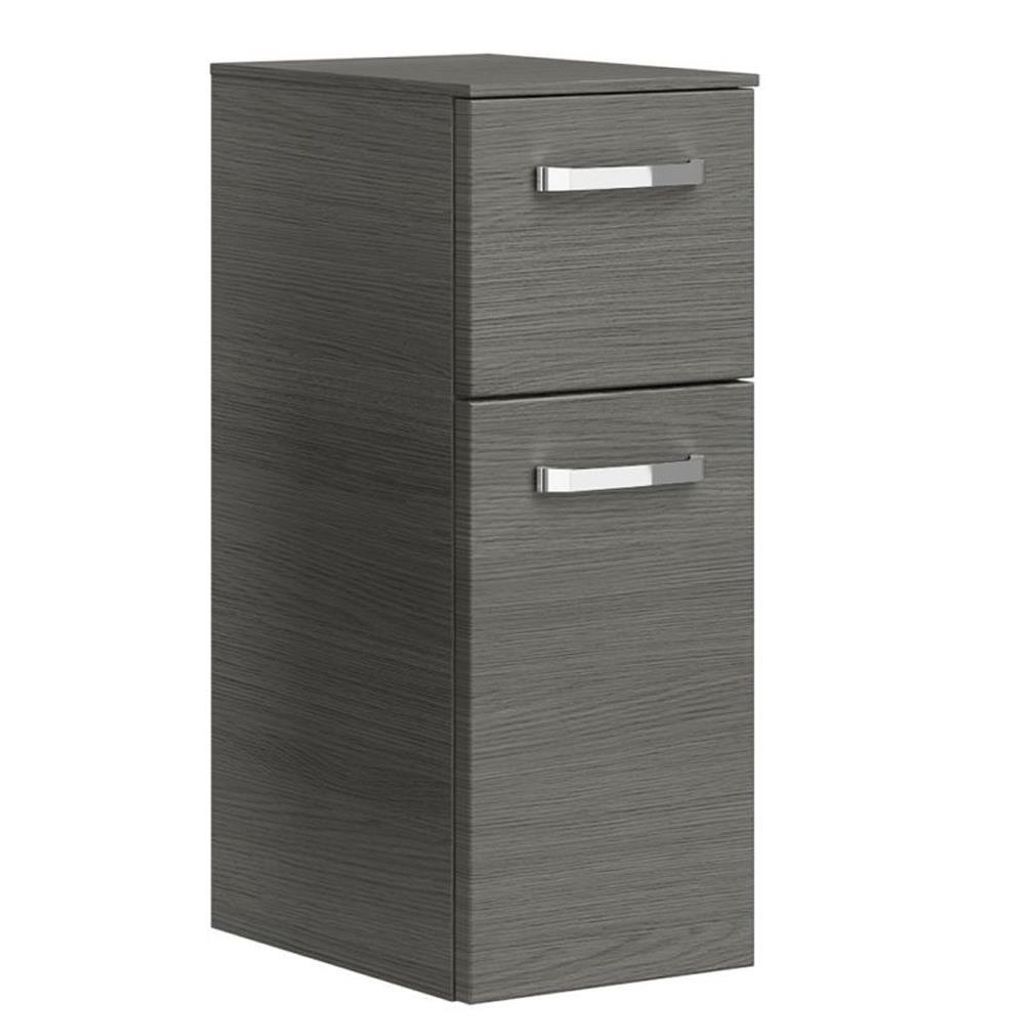 Badezimmer Unterschrank hängend FES-4010-66 im Nachbildung Graphit Struktur quer Nb. - B/H/T: 30/73/33cm