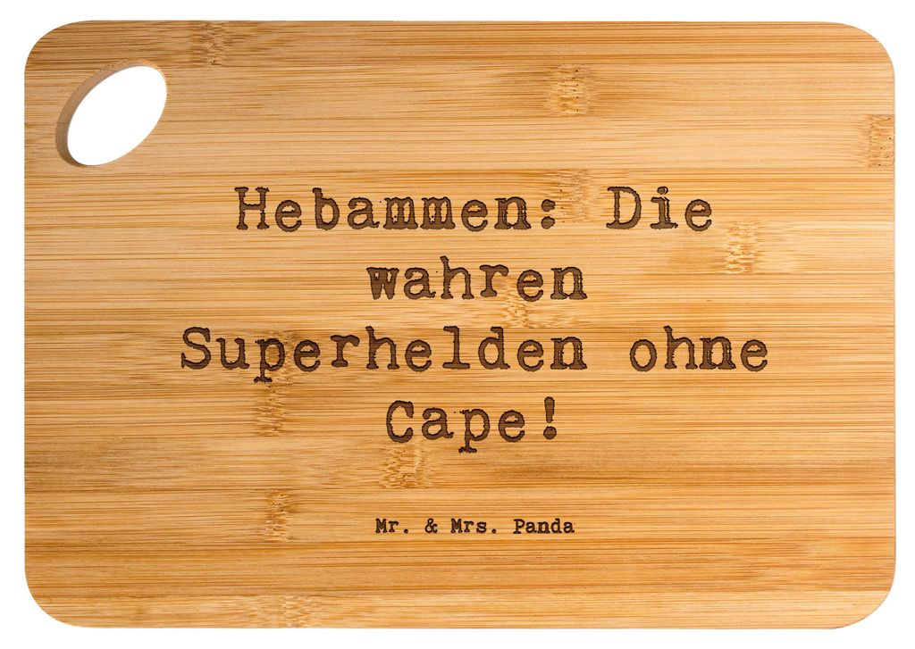 Mr. & Mrs. Panda Schneidebrett Spruch Hebamme Superheld - Transparent - Geschenk, Berufsgestaltung, Holzbrett, Hausgeburt, Frühstücksbrettchen, B...