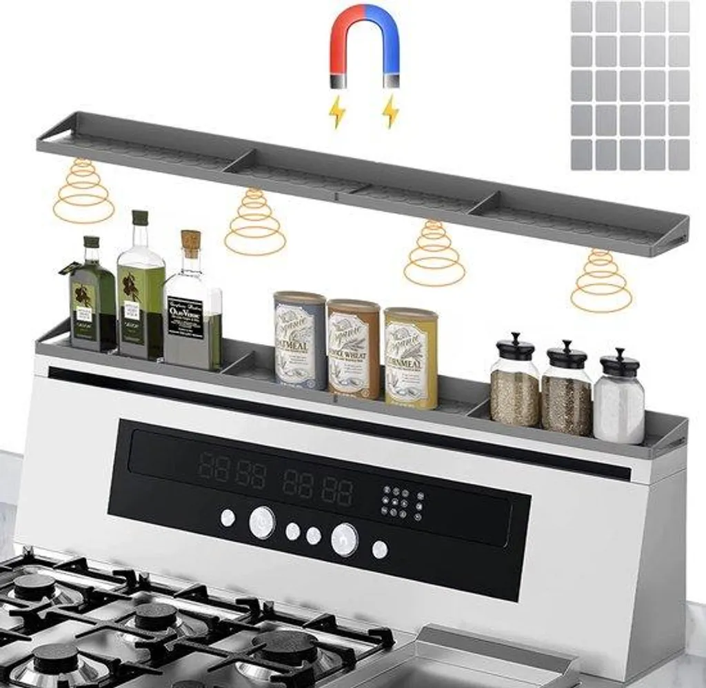 Support silicone pour cuisinière 76cm avec 4 séparateurs amovibles