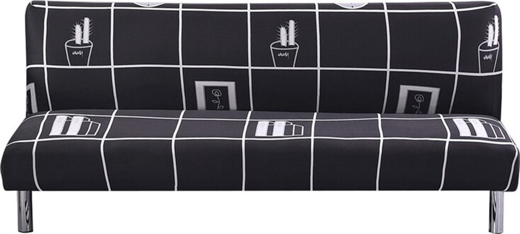 Futon Schonbezug Armlose Sofabezug Stretch Schlafsofa Schonbezug Protector Elastic (1, Stadtleben)