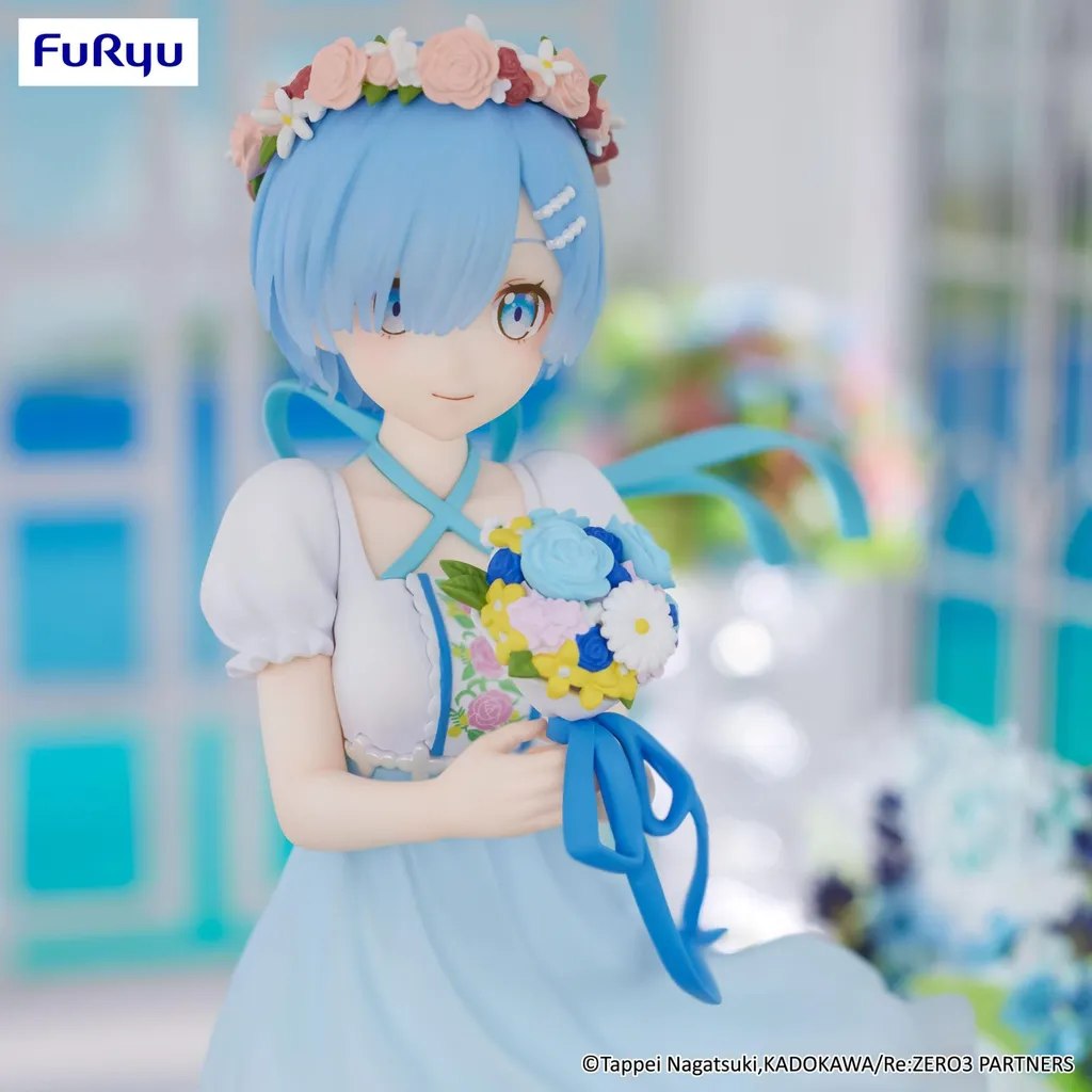 Figurine Rem Re:Zero Trio-Try-iT Robe Blanche 21 cm Détails Précis