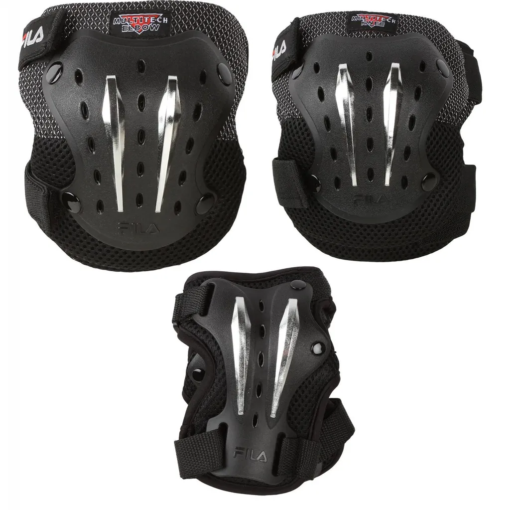 Fila Multitech Gear Protectors Set de Protection Taille L pour Roller - 3
