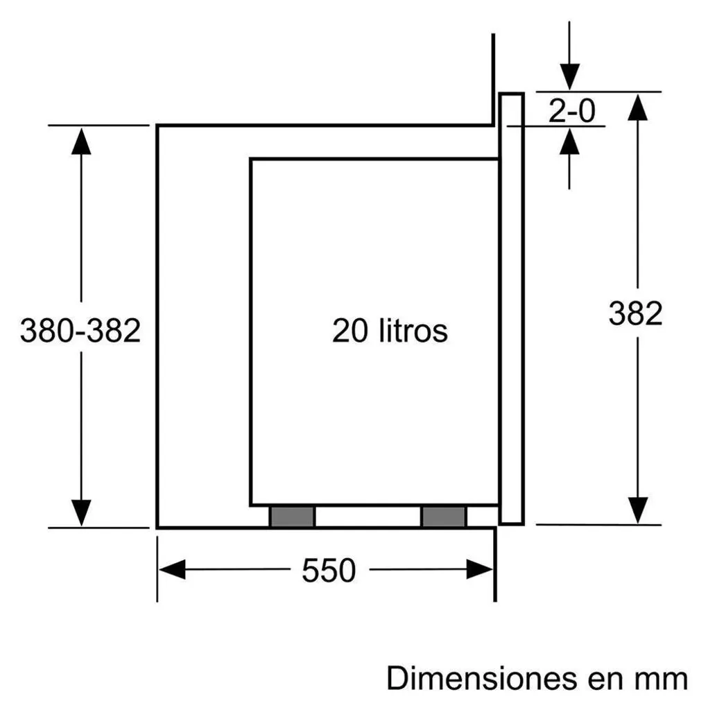 Micro-ondes Bosch Tout Intégrable 20L avec Cavité Inox Haute Qualité - 11