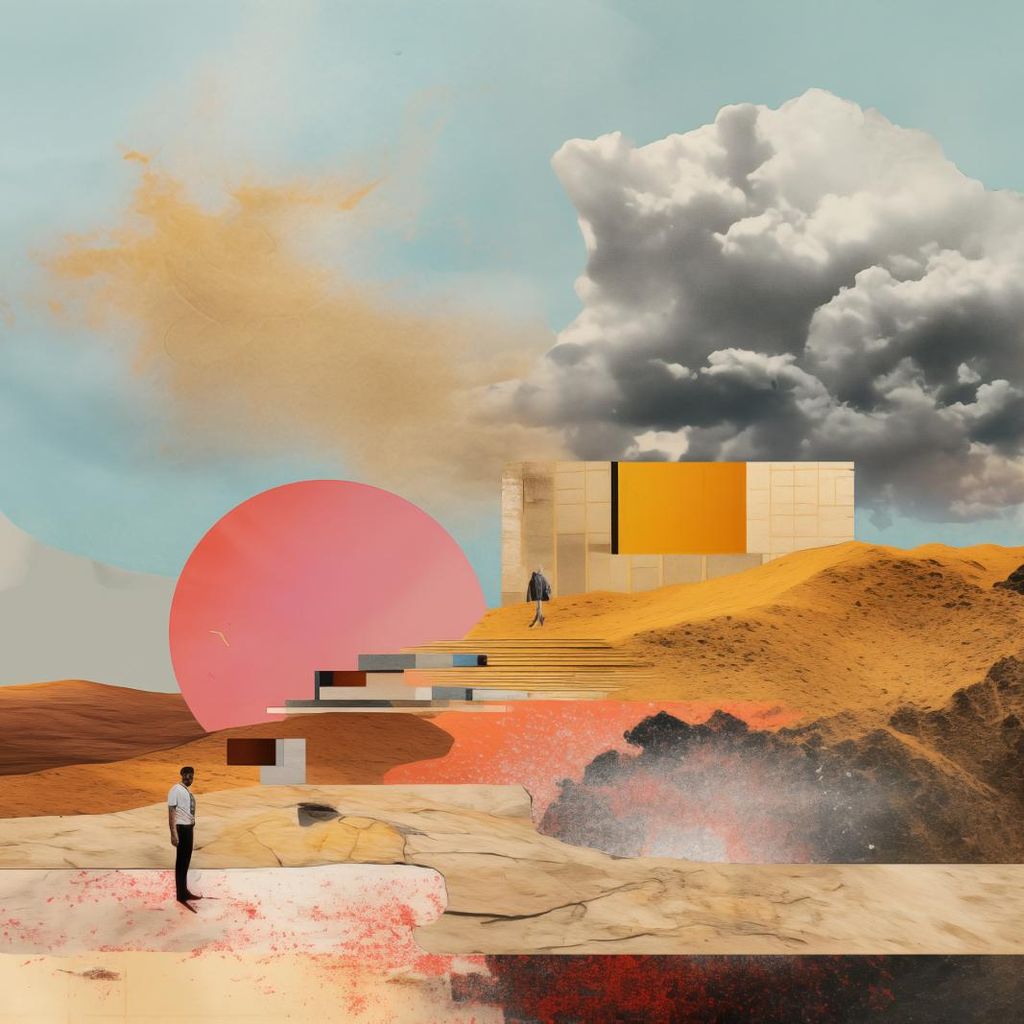 Plakat 80x80cm Architektur im Chaos