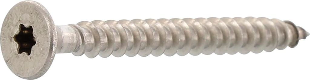 Spanplattenschraube Senkkopf, Torx Schrauben Holzschrauben Edelstahl, Vollgewinde rostfrei langlebig, Edelstahl A2, 6.0x60 mm, 100 Stück