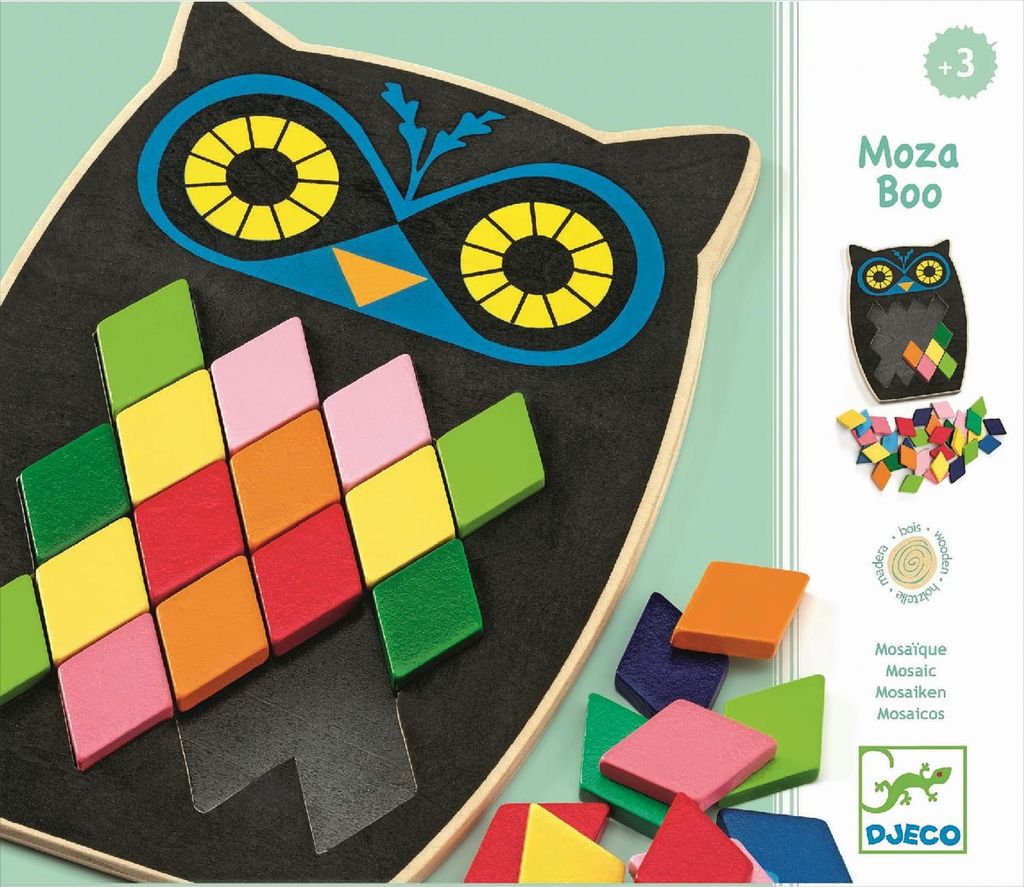 Djeco Mosaikpuzzle Eule – Innovatives Spielzeug für kleine Produktbild 