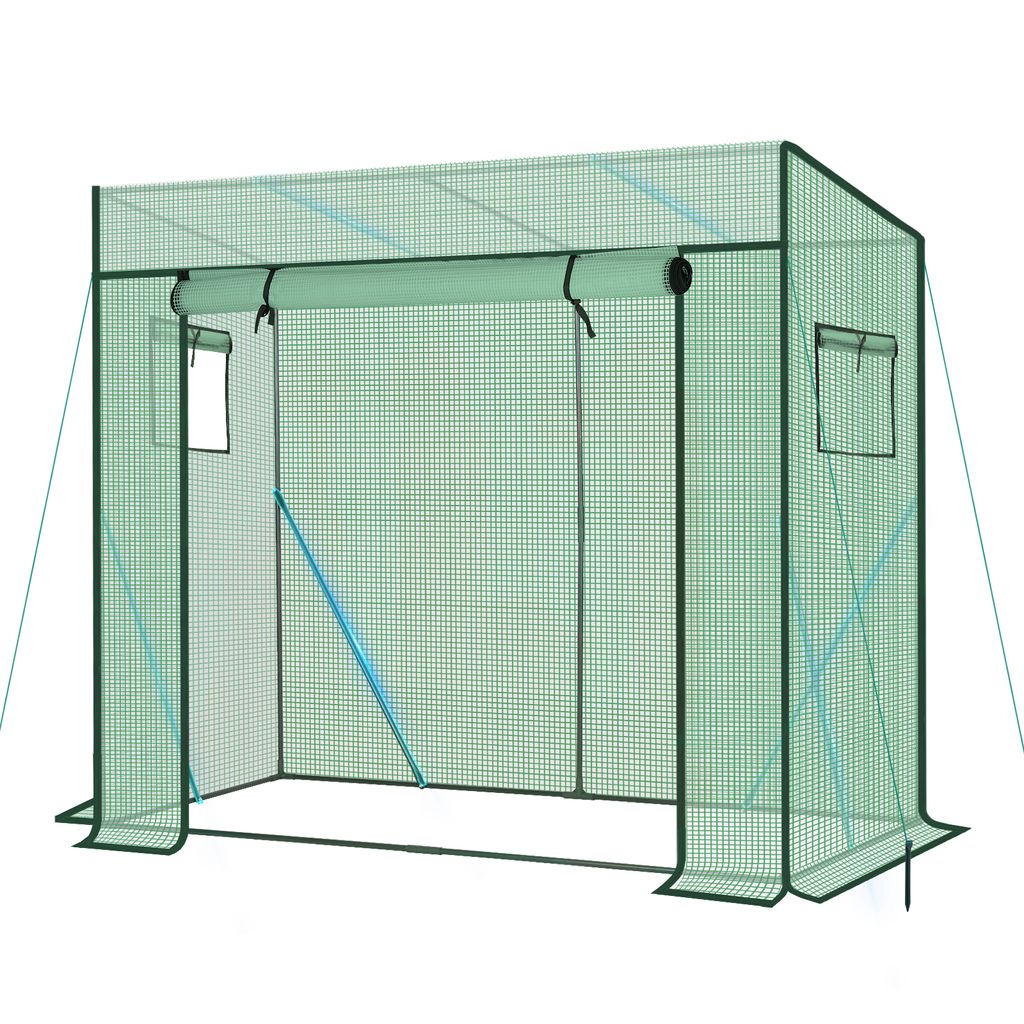 Sekey 200 x 77 x 170 cm Foliengewächshaus Schrägdach, Produktbild 
