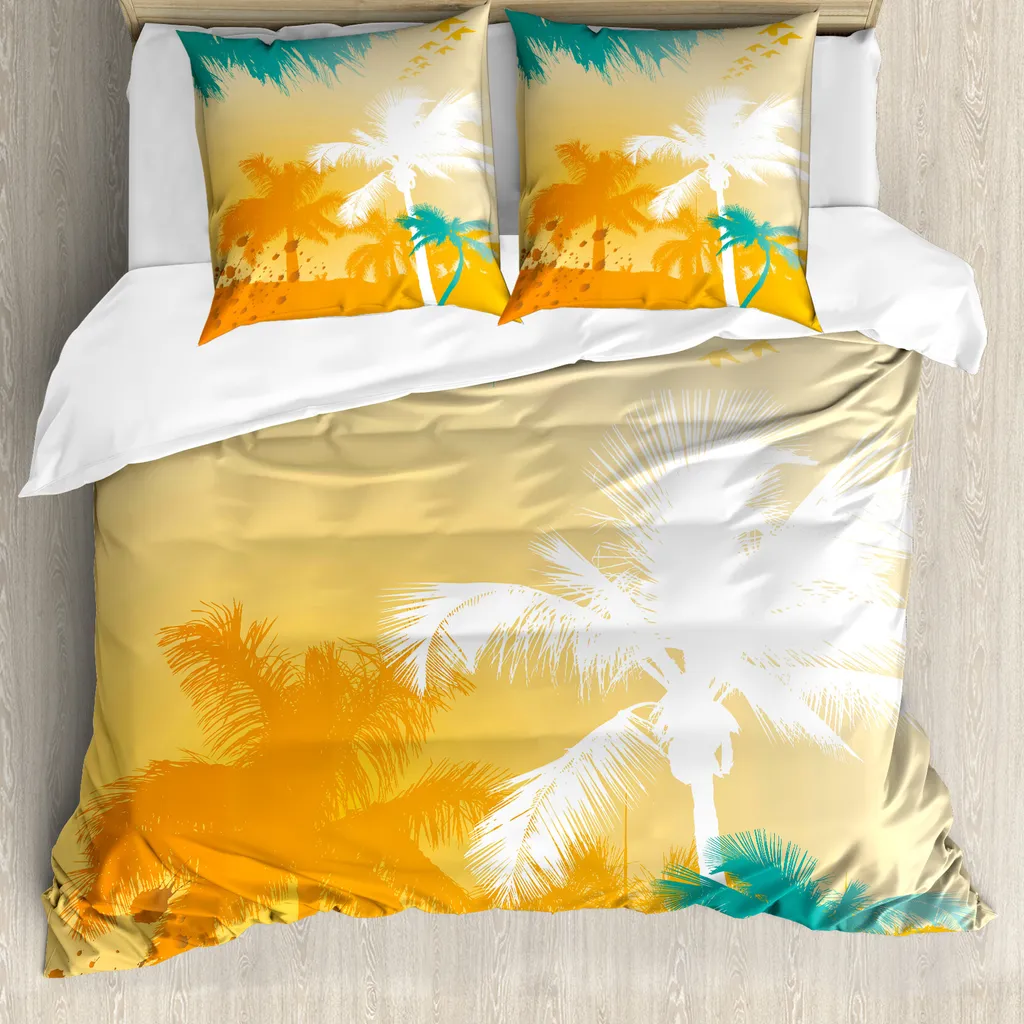 Set Copripiumino ABAKUHAUS Anallergico 200x200 - Tropical Retro Palms