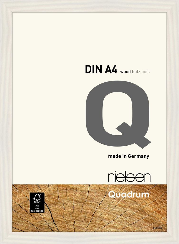 nielsen Holz Bilderrahmen Quadrum, 21x29,7 cm (A4), Weiß