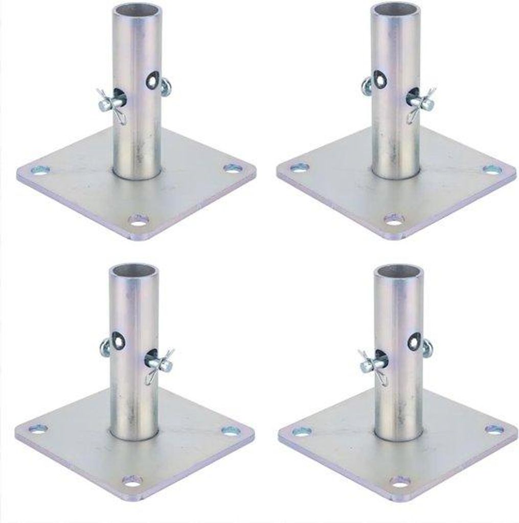 Metallische Fußbodenplatten - Fahrstabilitätsverbesserung - Erhöhte Lastkapazität - 13x13 Zentimeter - Silbermetallic