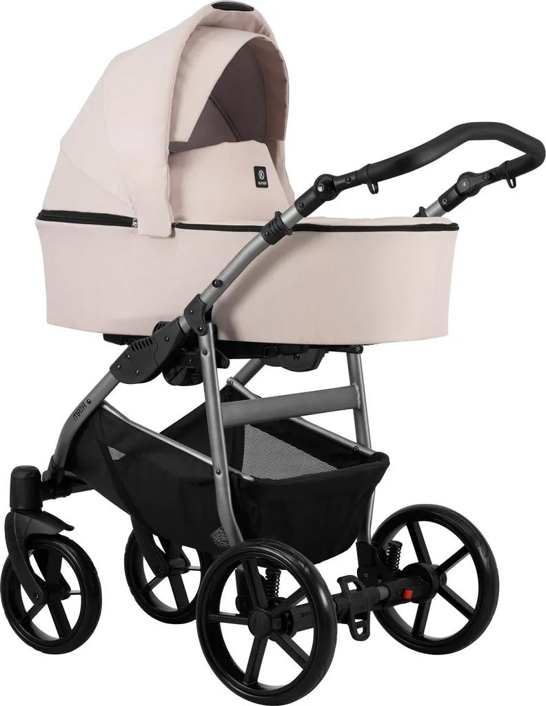 Kunert MATA Poussette 2en1 Rose avec Châssis Graphite Confortable