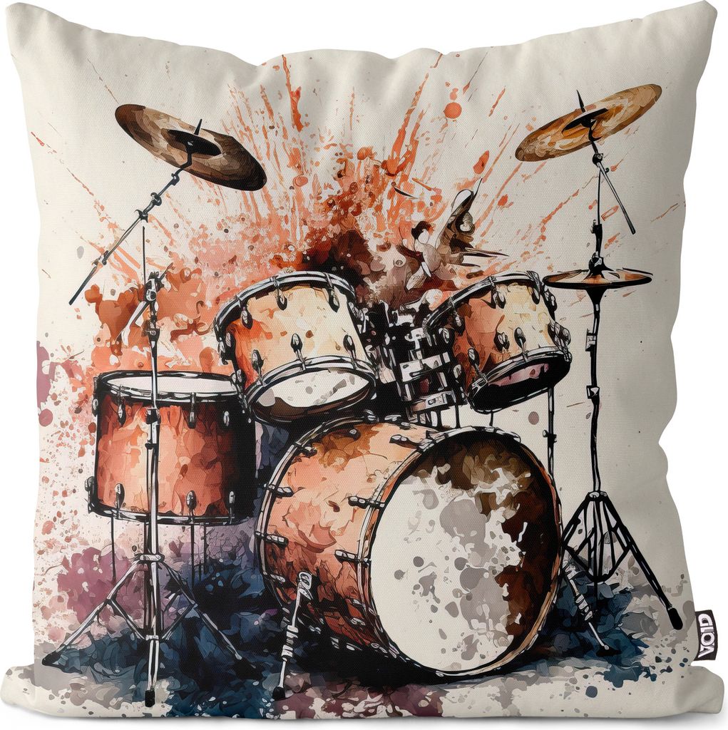 VOID Schlagzeug Schlagzeuger Band Kissenbezug Kissenhülle sofa couch wohnzimmer dekoration wasserfest Outdoor Garten Kissen bezug deko
