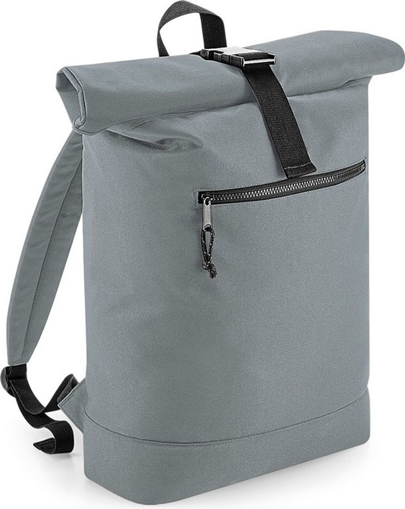 BagBase Uni Recycle Roll-Top Rucksack PC4045 (Einheitsgröße) (Grau)