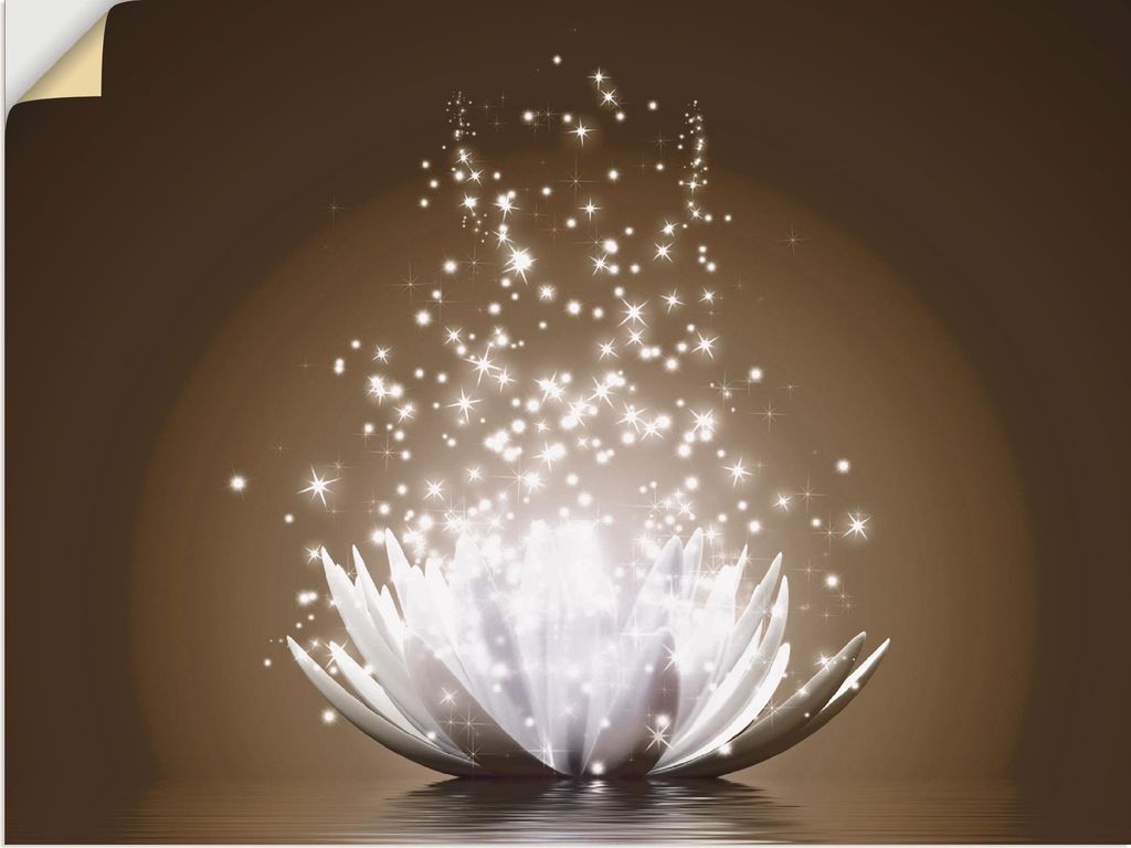 ARTland Wandbild, selbstklebend Magie der Lotus-Blume Größe: 80x60 cm