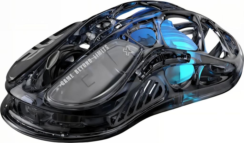 GravaStar Mercury M2 Kabellose Gaming-Maus, 26.000 DPI, 79g Ultraleicht, PAW3395, 5 RGB-Modi, 5 Tasten, 2,4GHz/Bluetooth/Kabel, für PC & Mac – T...