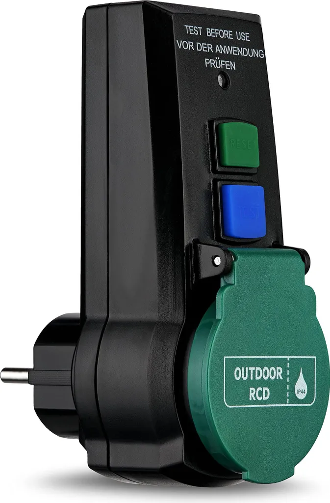 Adaptateur de protection différentiel intermédiaire RCD 30mA portable - 16