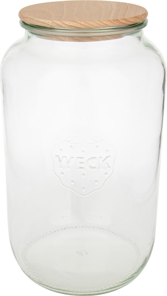 WECK Rundrandglas 3l m.Holzdeckel 121452 Produktbild 