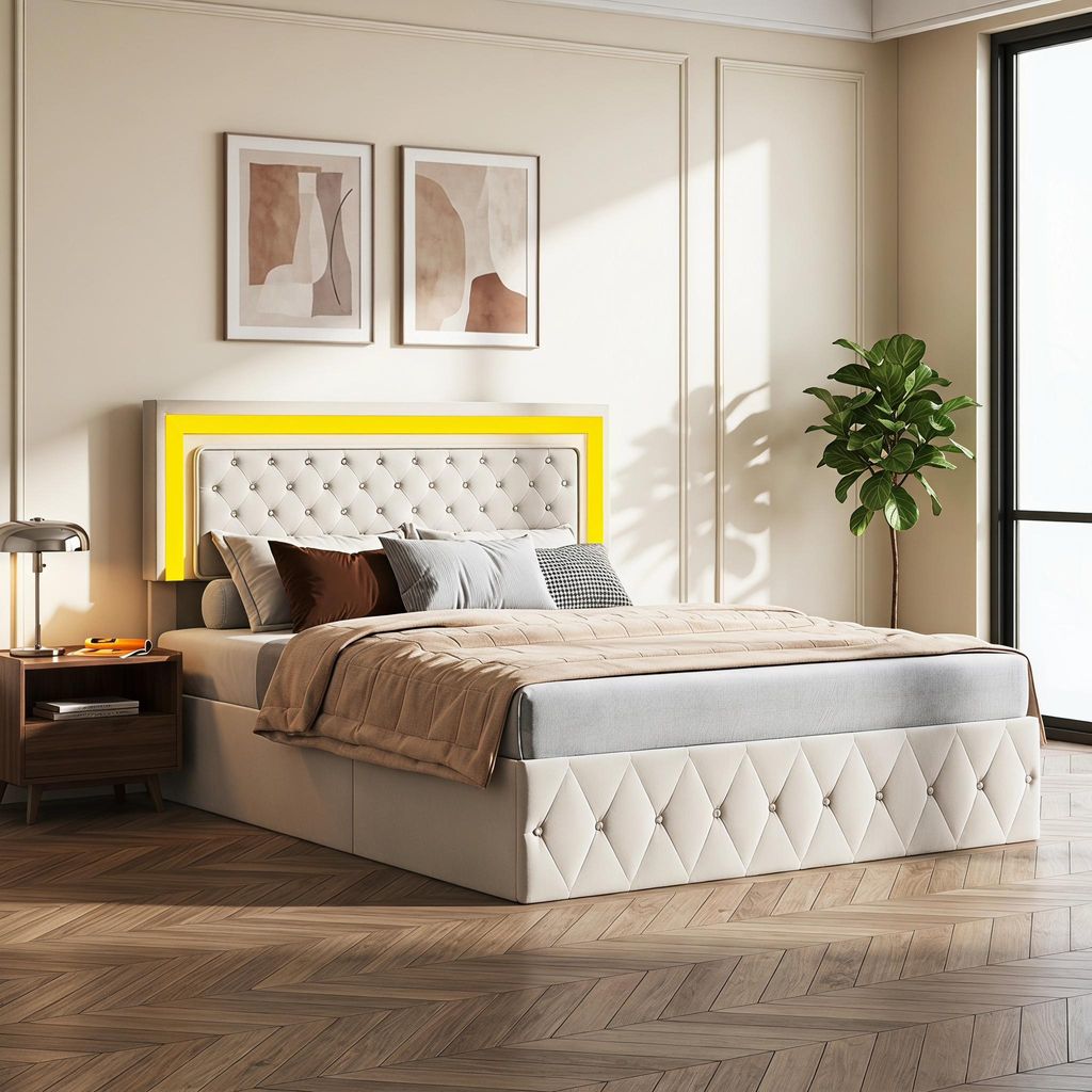 INONEFT Boxspringbett 140x200cm mit Lattenrost und Produktbild 