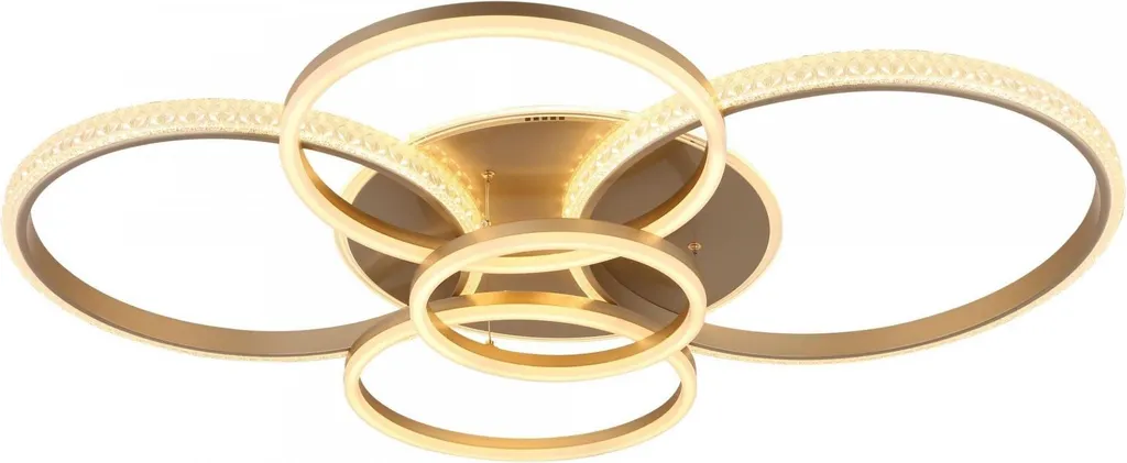 Éclairage de plafond LED 110 cm champagne pour grande salle à manger
