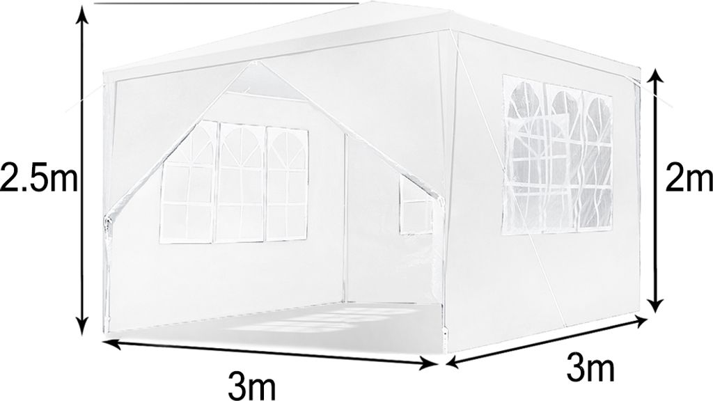 UISEBRT 3x3m Tente de réception Pavillon étanche stable de Image du produit 