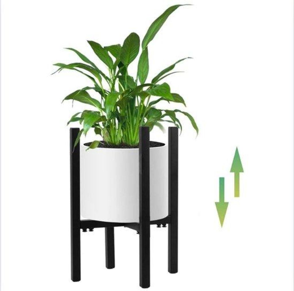 Gartenstander - Pflanztafel - Blumenpot Halter - Metallisch & Matt Schwarz