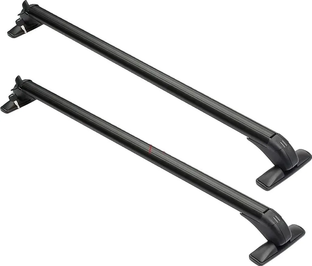 Barres de toit transversales noires 120cm verrouillables universelles