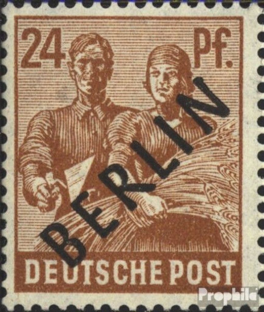 Briefmarken Berlin (West) 1948 Mi 9 postfrisch Schwarzaufdruck