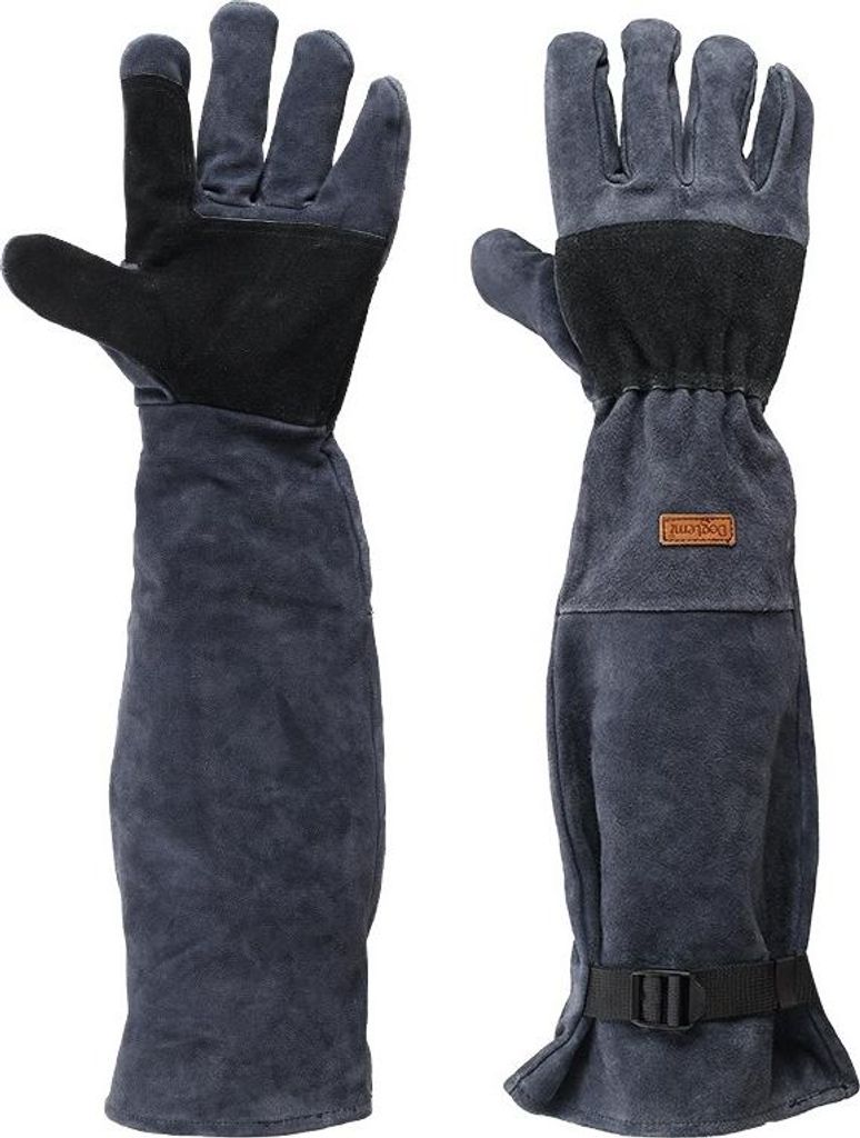 INF Verdickte Leder Anti-Biss Handschuhe für Tierhandhabung & Reptilienschutz