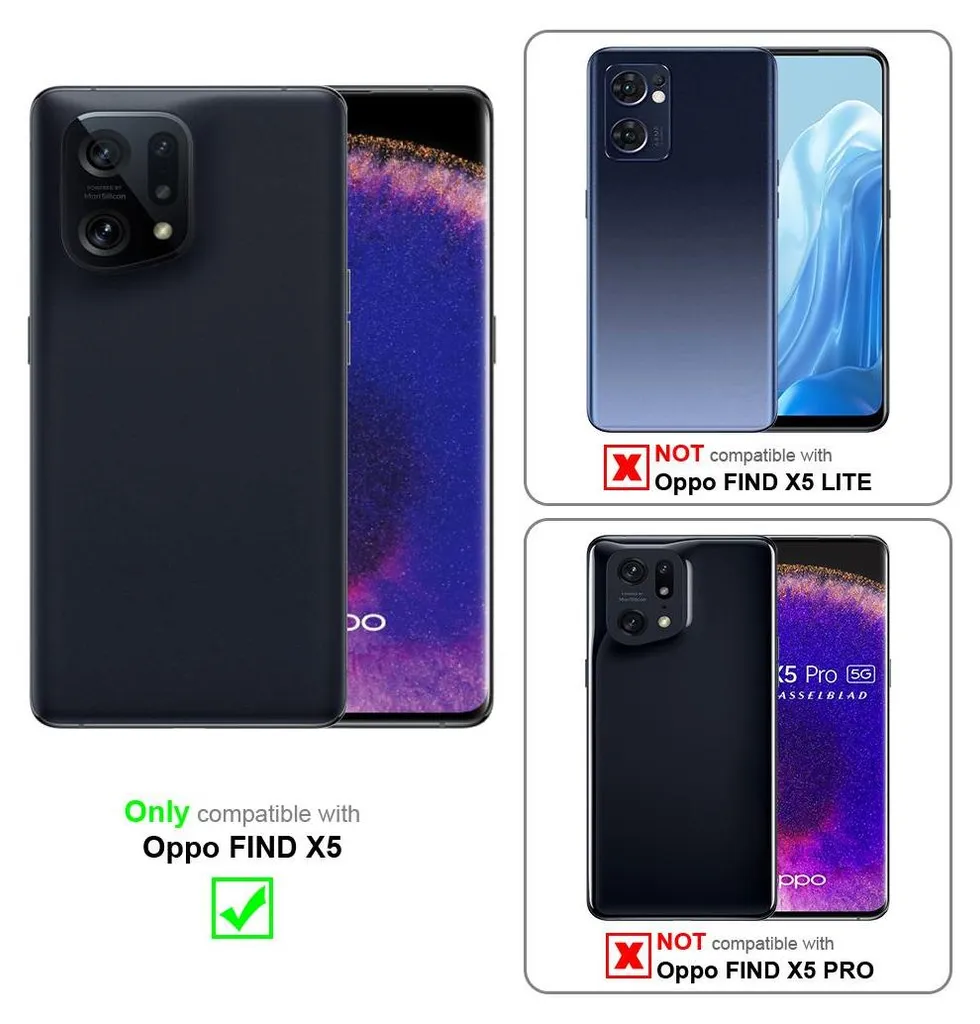 Cadorabo Custodia per Oppo FIND X5 Custodia protettiva in rosso Custodia per telefono cellulare Custodia TPU Cover - 2