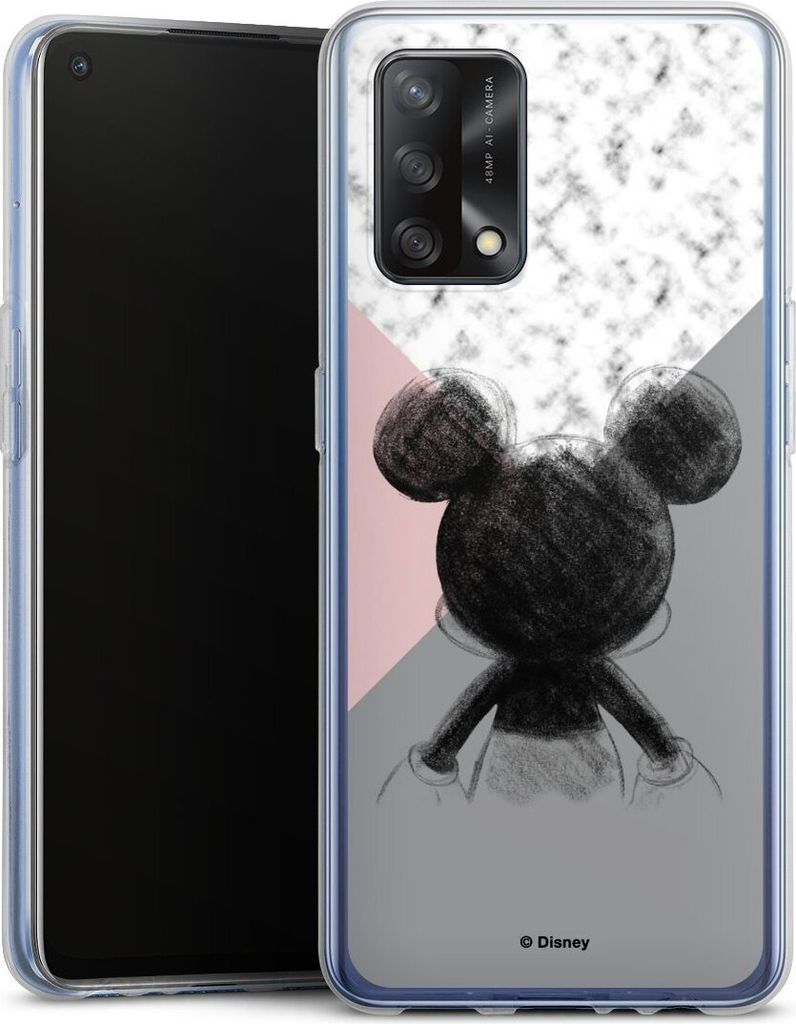 DeinDesign Handyhülle für Oppo A74 Silikon Hülle Case Smartphone Schutzhülle Disney Marmor Mickey Mouse