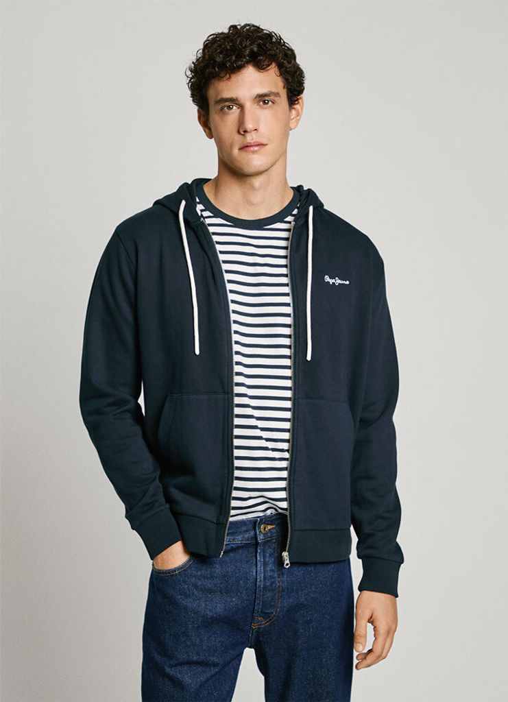 Pepe Jeans Essential Reißverschlusspullover Blau L Mann Produktbild 